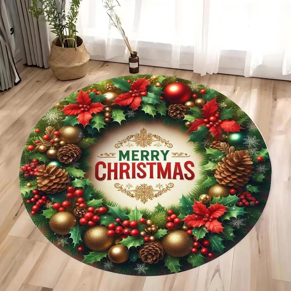 Weihnachten Weihnachtsmann 3D Reißverschluss Ornament Teppich Zuckerstange Kranz Teppich für Heimdekoration Rot Grün Gold Matte Teppiche für Schlafzimmer