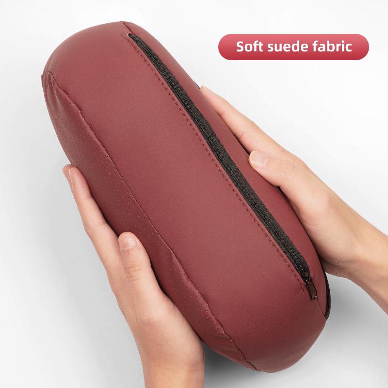 Car Suede Headrest Lumbar Waist Support Cushion Interior Accessories Car Hub Cap For Mercedes Benz AMG W214 W205 W204 W206 W213 DB1