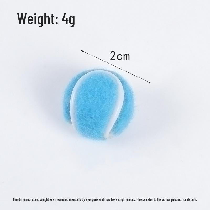 Mini Plush Tennis Ball Keychain - Creative DIY Sports Bag Pendant and Photography Prop