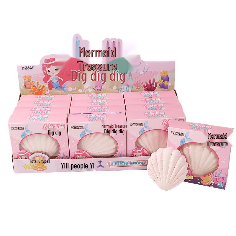 Pinocchio Archaeology: Mermaid Fish Tail Mini Gem Dig for Kids - Ocean Treasure Hunter Blind Box Gift