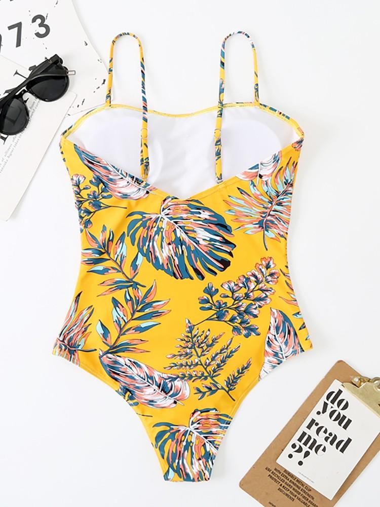 Summer Beach Wear Slimming Bathing Suit Vintage Print Women's Swimsuit One Piece Swimwear 2025 Women Sexy Monokini Suits