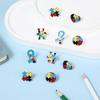 10 Pieces Autism P, Multi Color Autism Awareness Pin Autism Puzzle Piece Brooches Pirational Lapel P Autism Awareness Accessories for Clothing Shirts