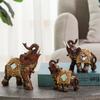 Feng Shui Fortune Lucky Elephant Statue Resin Crafts Home Porch Office Desktop Ornament, Size S