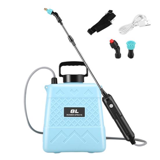 Pulverizator Electric de Grădină 5L/8L Pulverizator Tip Rucsac cu 3 Duze de Pulverizare Baghetă Retractabilă Curea de Umăr Pulverizator Reîncărcabil pentru Buruieni pentru Primăvară