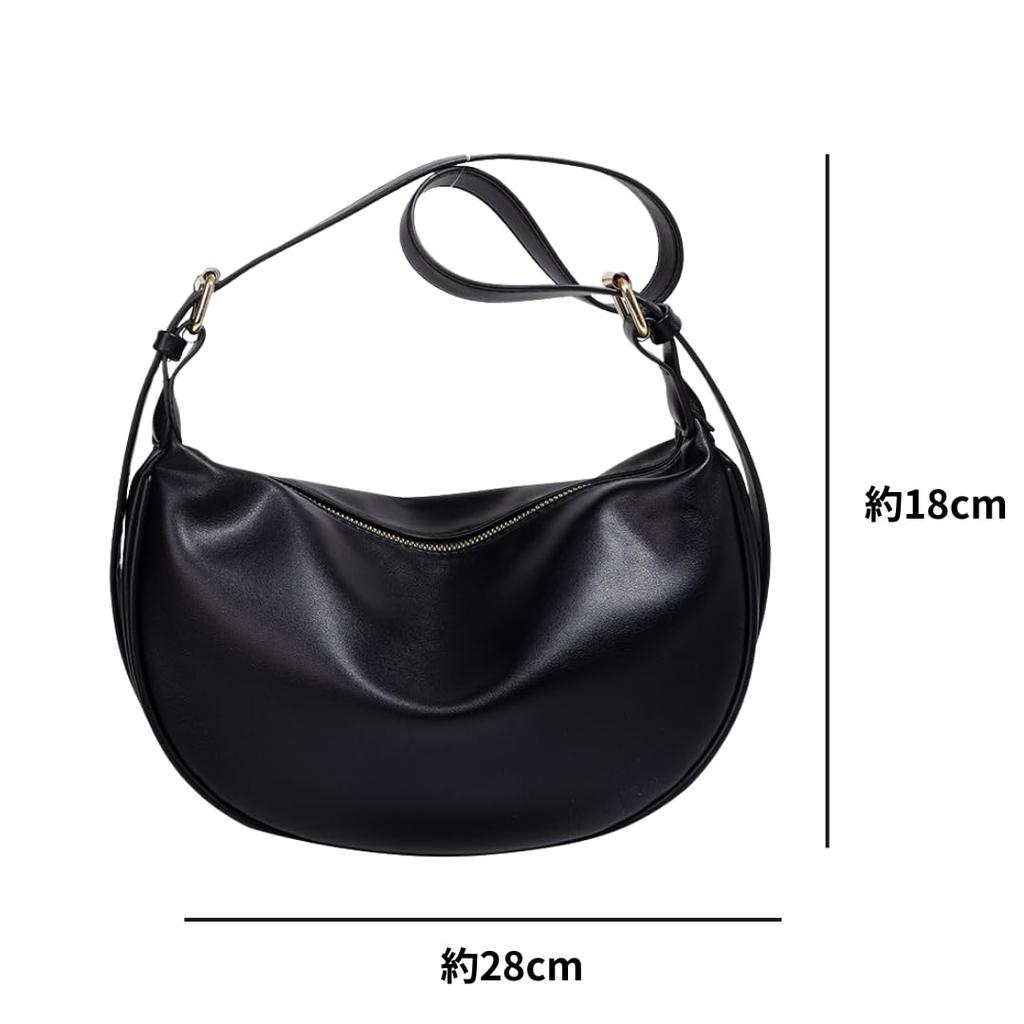 [Do wszystkich Genie] Damska Kompaktowa, Lekka, Mała Torba na Ramię ze Sztucznej Skóry, Duża Pojemność, Szeroki Krój, Stylowa Torba na Ramię, Złoty Zamek Błyskawiczny,