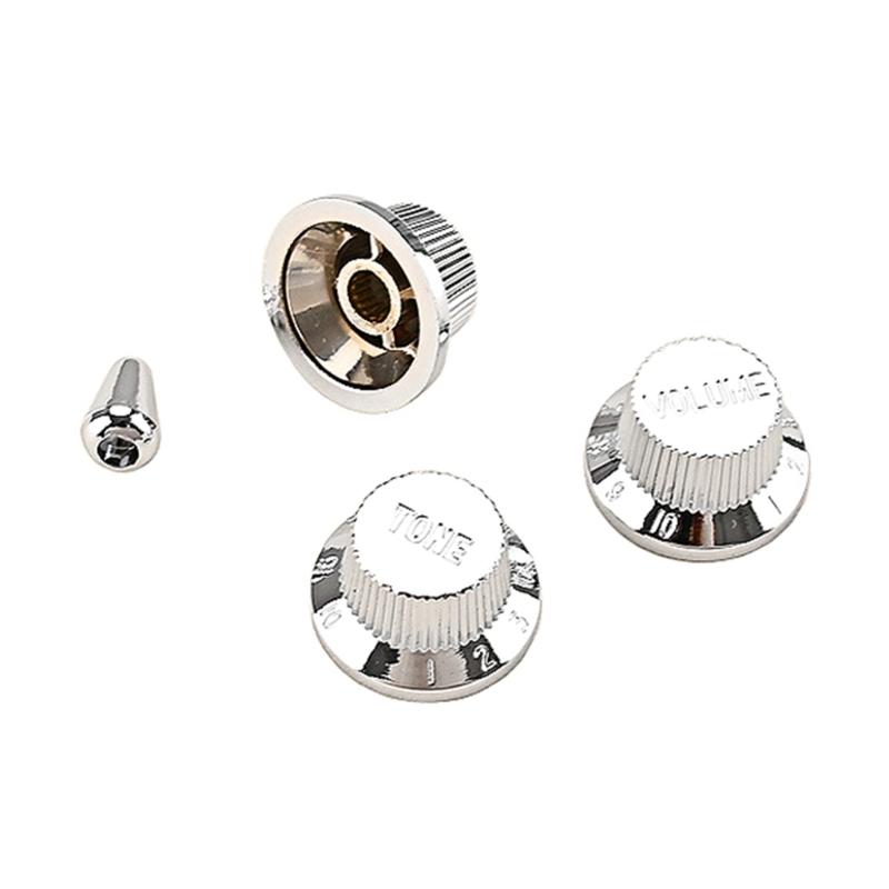 3Pcs Guitar Knobs Amber Top Hat Knobs Guitar Speed Control Knobs Volume Tone Control Knobs Fits 4.5mm/0.18" Rotary Shaft