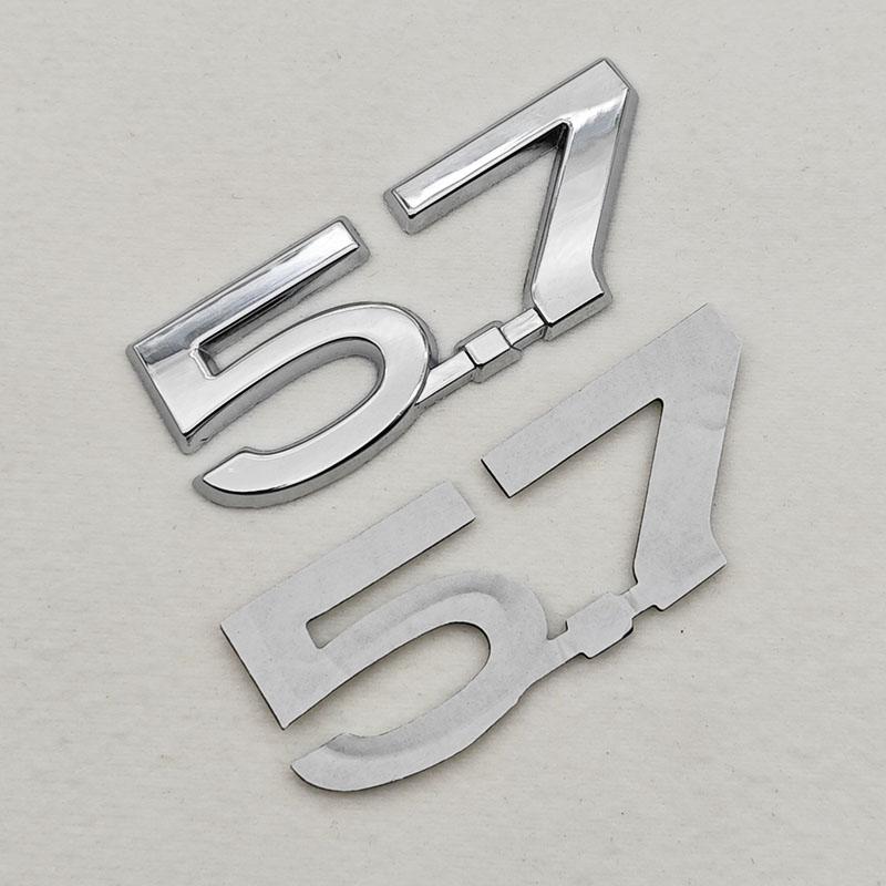 

3D Metal Logo 5.7 Car Sticker Rear Trunk Tail Badge Emblem For Toyota Tundra Sequoia Lexus F-150 Displacement Auto Accessories