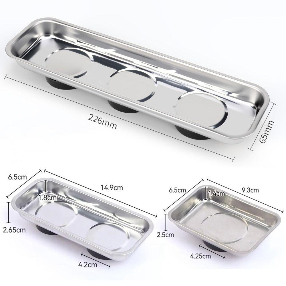 Soft Rubber Base Magnetic Tool Tray Magnetic Base Screw Tray New Parts Bowl  Workshop Use