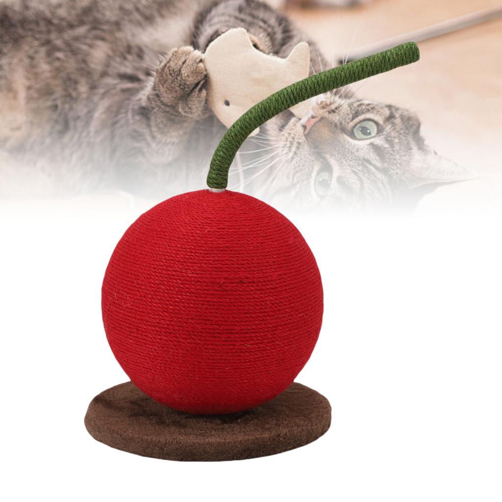 Cat Scratching Ball Jute Cute Look Space Saving Protect Furniture Abrasion Proof Cat Scratcher Post for Home Indoor