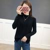 Autumn and Winter Women's Sweater Half High Collar Long Sleeve Versatile Knitted Shirt for Women
