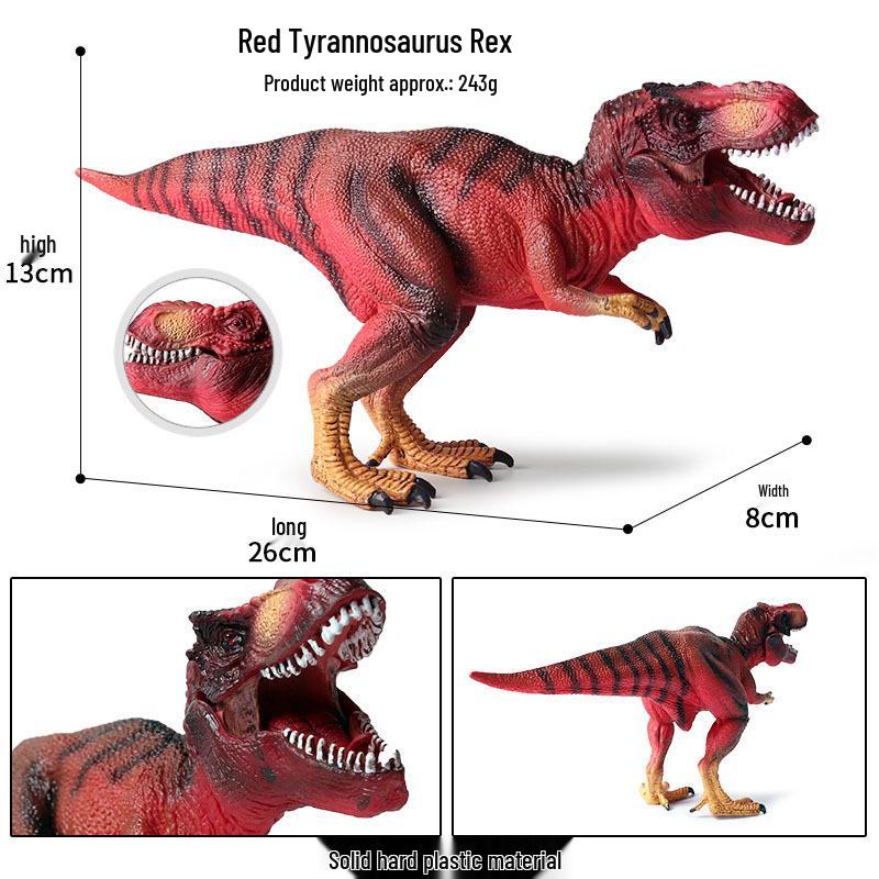 Large Dinosaur Model Toy - Tyrannosaurus Rex & Velociraptor for Children's Learning and Gifts