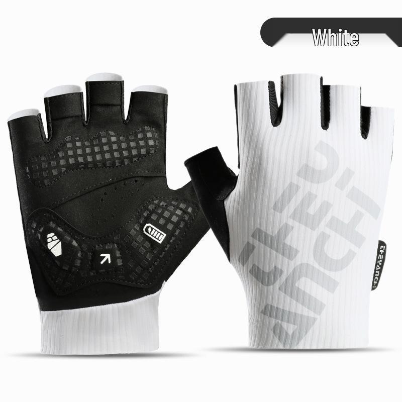 Men s Half-Finger Summer Cycling Gloves: Touchscreen, Non-Slip, Wear-Resistant for Fishing, Hiking, and Outdoor Sports. Extra Large белый