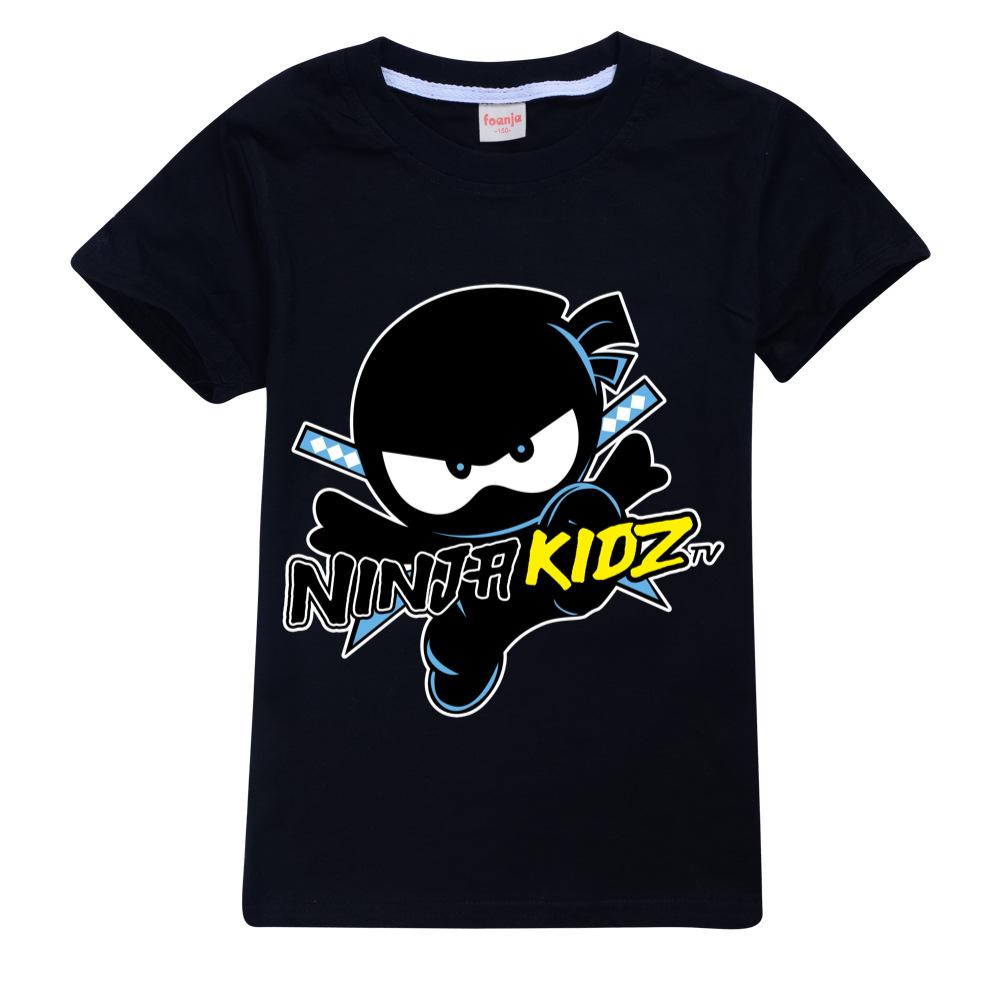 

NINJA KIDZ Дитячий одяг Літо Хлопчики Мода Футболка з коротким рукавом Графічна футболка для хлопчиків Топи для дівчаток Дитячий светр 130
