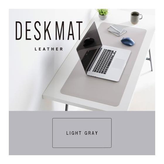 ELECOM Desk Mat Large Mouse Pad 900mm x 430mm Mouse Compatible Anti-Slip Leather Single Sided Nuance Gray MP-XDM04LGY
