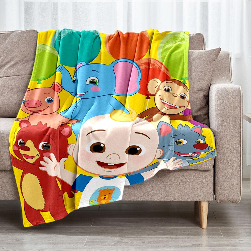 Coperta Stampata a Tema CoComelon - Perfetta per Divano, Letto, Viaggi e Uso Esterno | Lavabile in Lavatrice, Accogliente e Durevole.