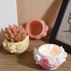 Reusable Cats Charm Planter Mold Safe Vase Silicone Mold For Jewelry Soap Candle Container Making Home Crafts