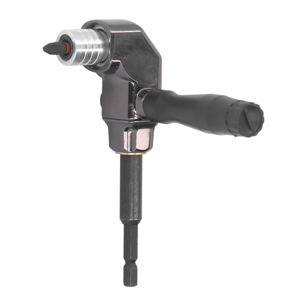 Right Angle Screwdriver Adaptor Aluminum Alloy 90 Degree Driver Attachment with ABS Handle for