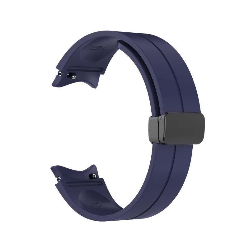 No Gap Silicone strap For Samsung Galaxy watch 7/6/5/4 40 44mm 5 Pro 45 Original Magnetic bracelet band For Watch 4 Classic belt