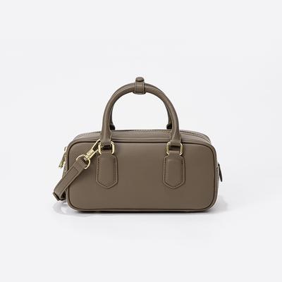 Retro Boston Bowling Bag New Niche Design Pillow Bag Fashionable Leather One Shoulder Crossbody Handbag