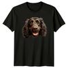 Chocolate Spaniel Dog Portrait Graphic Dog Lover TShirt
