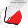 Warning sign Spain Italy 50x50 2in1 aluminum reflective rear carrier red-white