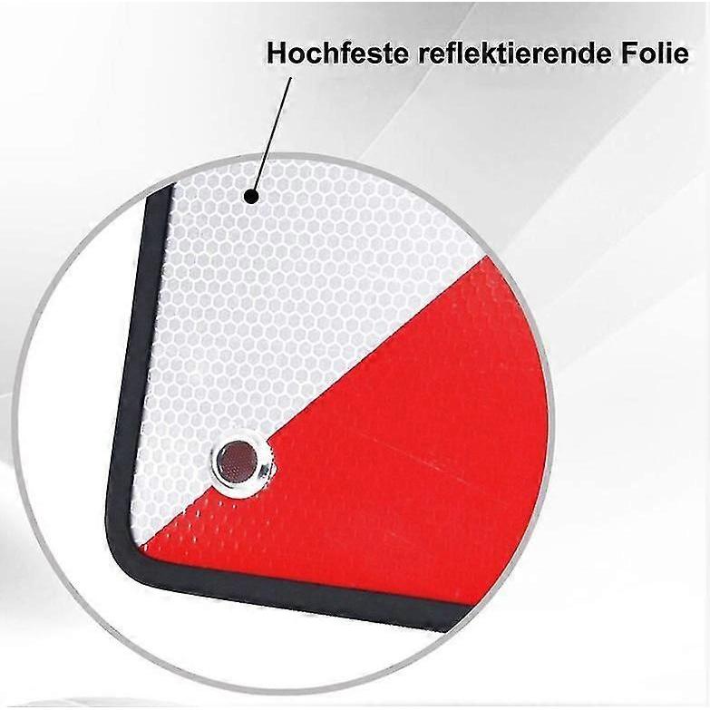 Warning sign Spain Italy 50x50 2in1 aluminum reflective rear carrier red-white