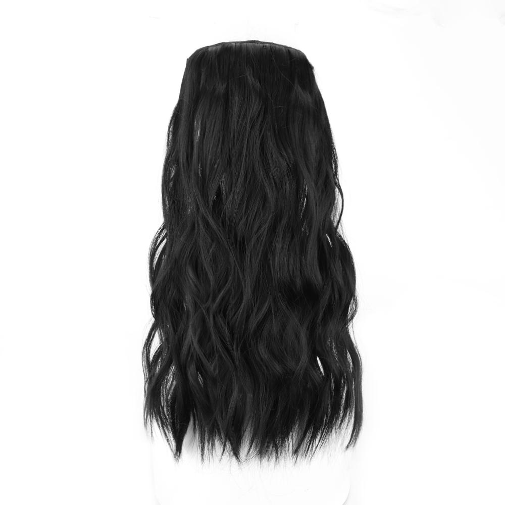 

MISSQUEEN Чисто-коричневе довге хвилясте нарощене волосся Синтетичне волокно Натуральний невидимий дріт і затискачі Шиньон для щоденного носіння 55 cm