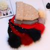 Solid Color Pearl Pompom Wool Hat Knitted Hat Beanie Hat Thicken Stretchable