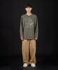 ASTRAL PROJECTION Earth With Earth Oversized Long Sleeve T-Shirt_Khaki