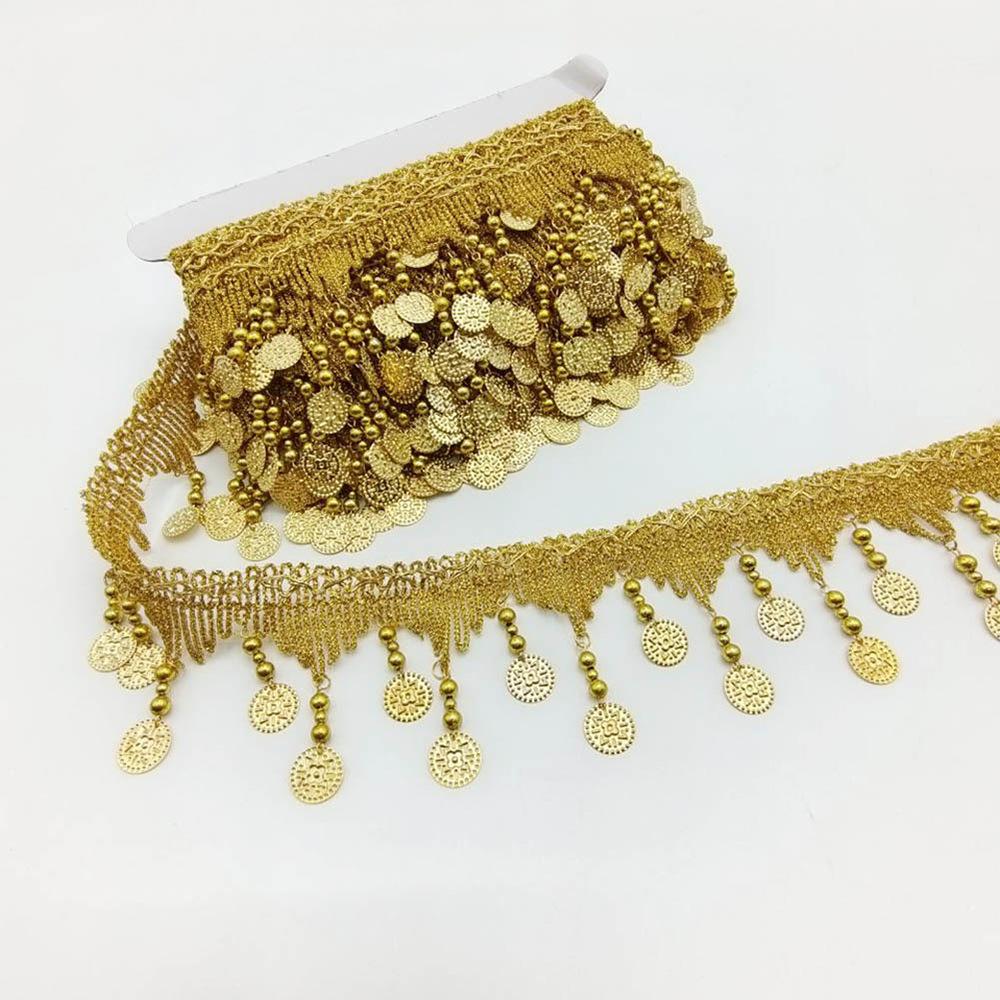 1 Size Gold And Silver Pendant Lace Diy Belly Dance Performance Clothing Stage Clothing Accessories Laser Pendant Decoration