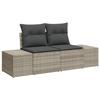 VidaXL Ensemble de Canapés de Jardin 5 Pièces avec Coussins Gris Clair en Rotin 3347022