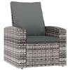 VidaXL Fauteuil inclinable de jardin avec coussins gris résine tressée 364104