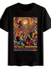 Vibrant Psychedelic Rock Band Graphic T-shirt - Retro Concert Poster Design