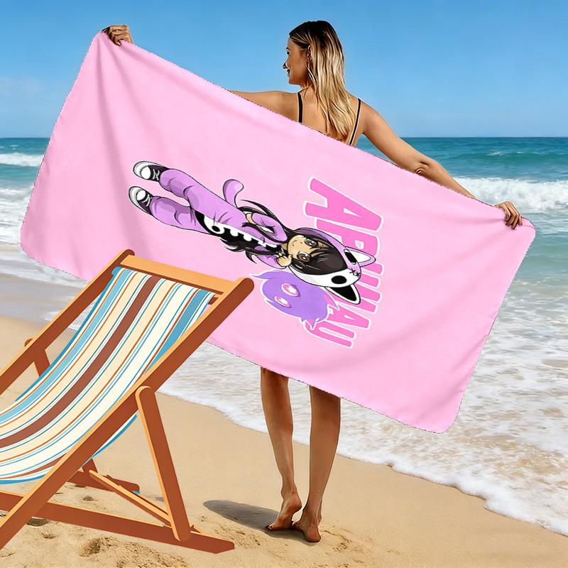 Aphmau Print Beach Towel, Large Soft Quick Dry Towel for Beach Camping Swimming