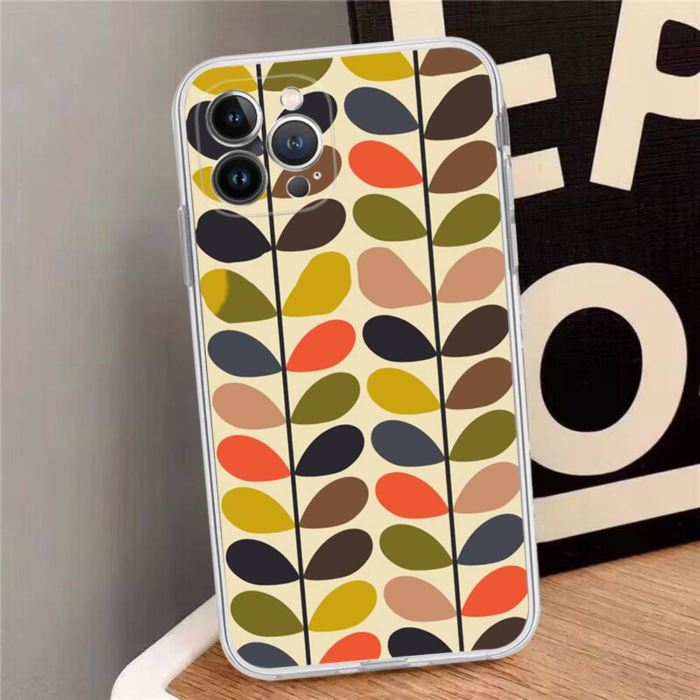 Multi Stem Orla K-Kiely Folio Phone Case For IPhone 16 15 8 7 6 6S Plus X SE XR XS 14 11 12 13 Mini Pro Max Mobile Case