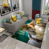 Ferocious Leopard Carpet Living Room Coffee Table Bedroom Area Floor Mats Room Bedside Rugs Kitchen Bathroom Non-slip Door Mats