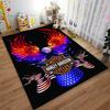"Harley-Davidson Motorcycles Inspired Retro Design Carpet with Vintage Artwork" Suitable for Use As an Anti-slip    for    Room and Bedroom Sofas