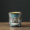 Gold & Silver Inlay Gaiwan Tea Set: Chinese Taotie Teapot with Gilded Teacup & Infuser