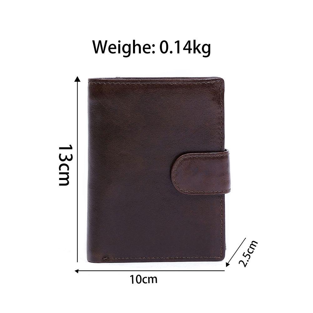 Men's Vintage Genuine Leather Wallet - Large Capacity Coin Purse, Card Holder & Multifunctional Clutch
