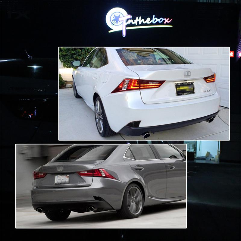 Car Rear Bumper Reflector Tail Brake Light ABS Cover Housings For Lexus IS250 IS300 IS350 IS200t IS-F 2014-2020 No Bulb/Socket