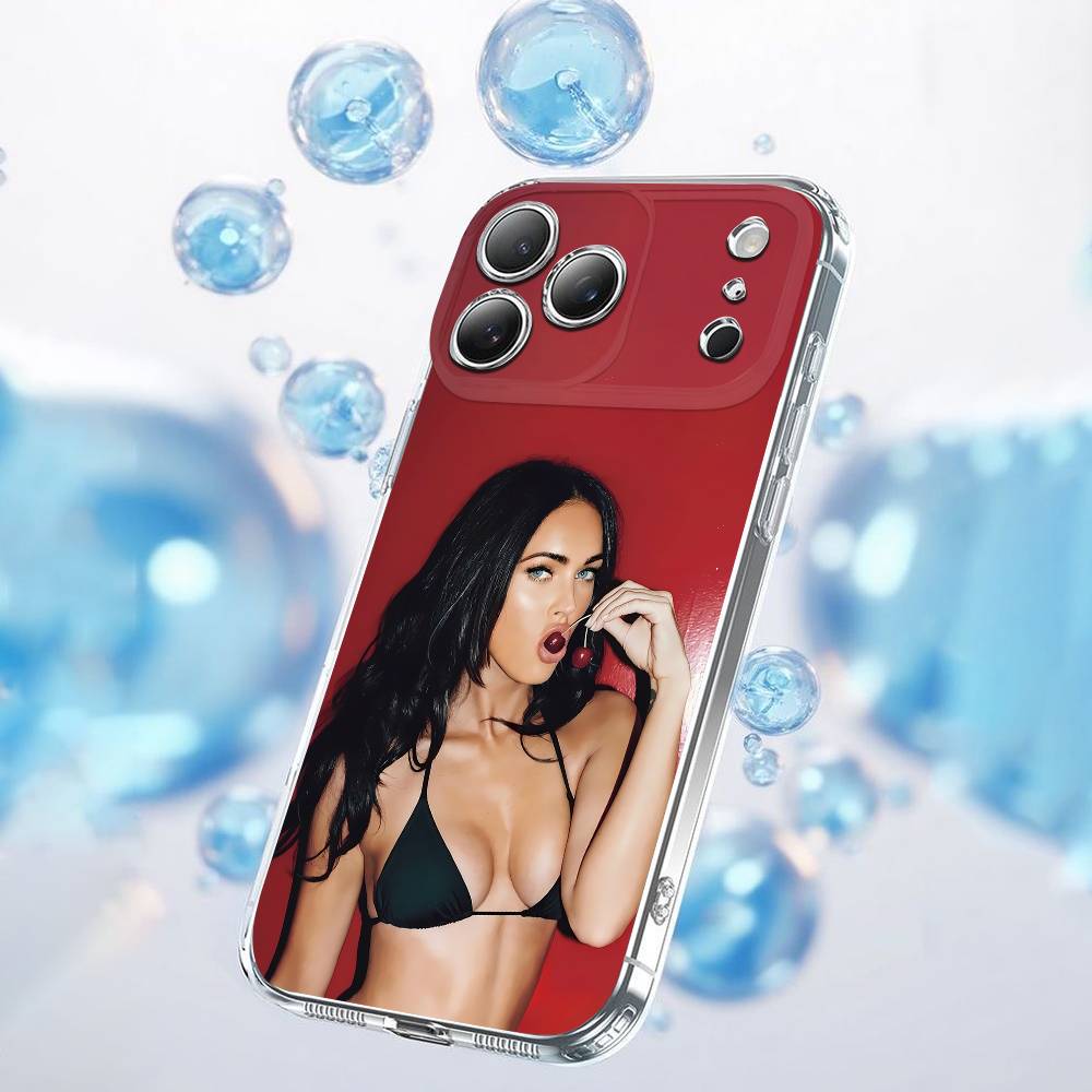 M-Megan Fox Phone Case For iPhone 12,16,11,14,13,17,15 Plus,Pro,Max,Plus,E,Air,Mini Transparent Cover