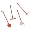 1:12 Dollhouse Mini Shovel Hoe And Pitchfork Farming Tools Fairy Garden Tool