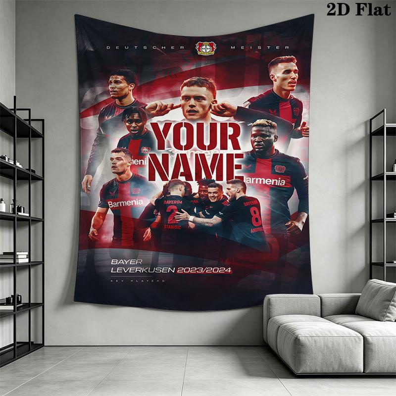 Custom Bayer Leverkusen Wall Hanging Printed Fabric Blanket Decorative Tapestries for Bedroom Living Room Home Decor
