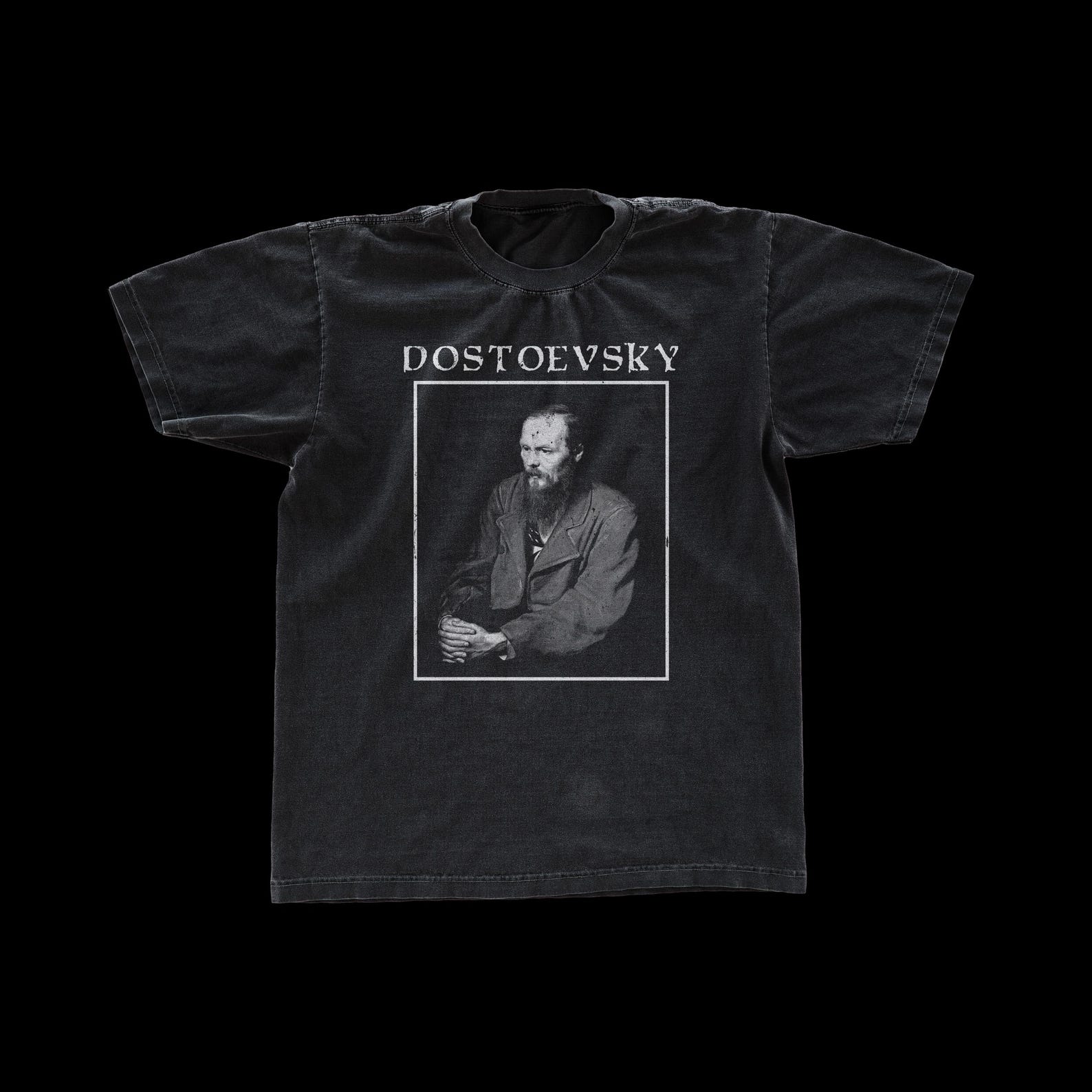 Fyodor Dostoevsky Shirt Unisex Vintage Garment-Dyed T shirt L