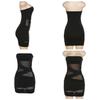 Parti Askısız Elbise Kadın Yama İşi File Yaz Parti Kıyafeti Kolsuz Gece Yarısı Seksi Kalça Mini Bodycon Dar Kulüp Kıyafeti