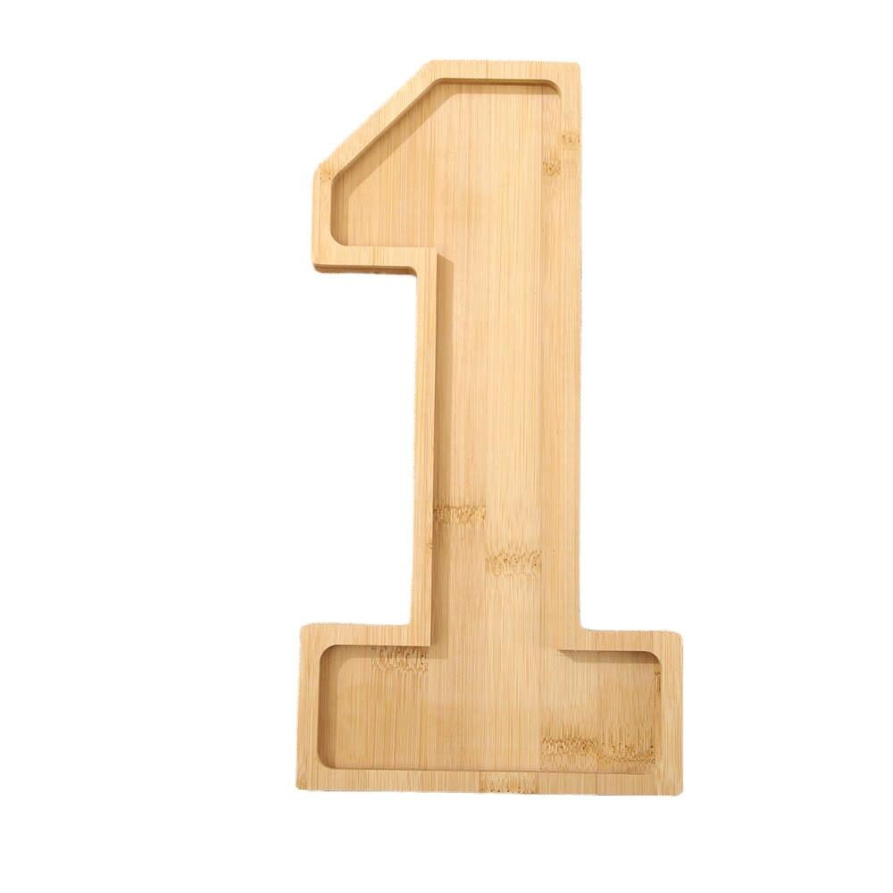 Fillable Wooden Number Charcuterie Board Decorative Food Platter Serving Trays  for Home