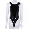 Sexy Body in pelle lucida con cavallo aperto per donne Porno erotico caldo Seno esposto Body in lattice lucido senza cavallo Sexi