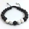 European & American Style Tiger Eye & Volcanic Rock Beaded Wish Bracelet, 10mm, New Design