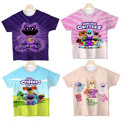 Kinder Smiling Critter T-Shirts Catnap Dogday Kleinkind Jungen Mädchen Anime Kurzarm Kinder Spiel T-Shirts Cartoon Streetwear Kleidung