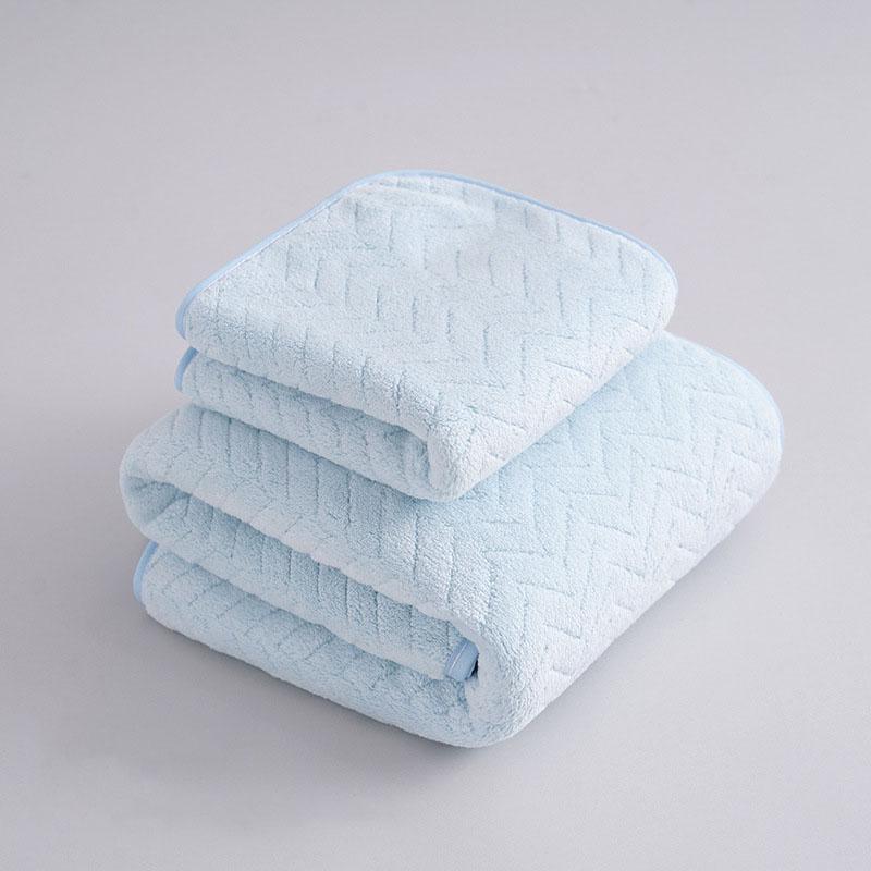 

Набор банных полотенец из кораллового флиса Мягкие Впитывающие Быстросохнущие Банный халат Пляжные полотенца для взрослых Домашнее Душевое Спа Путешествия 2pcs небесно-голубой